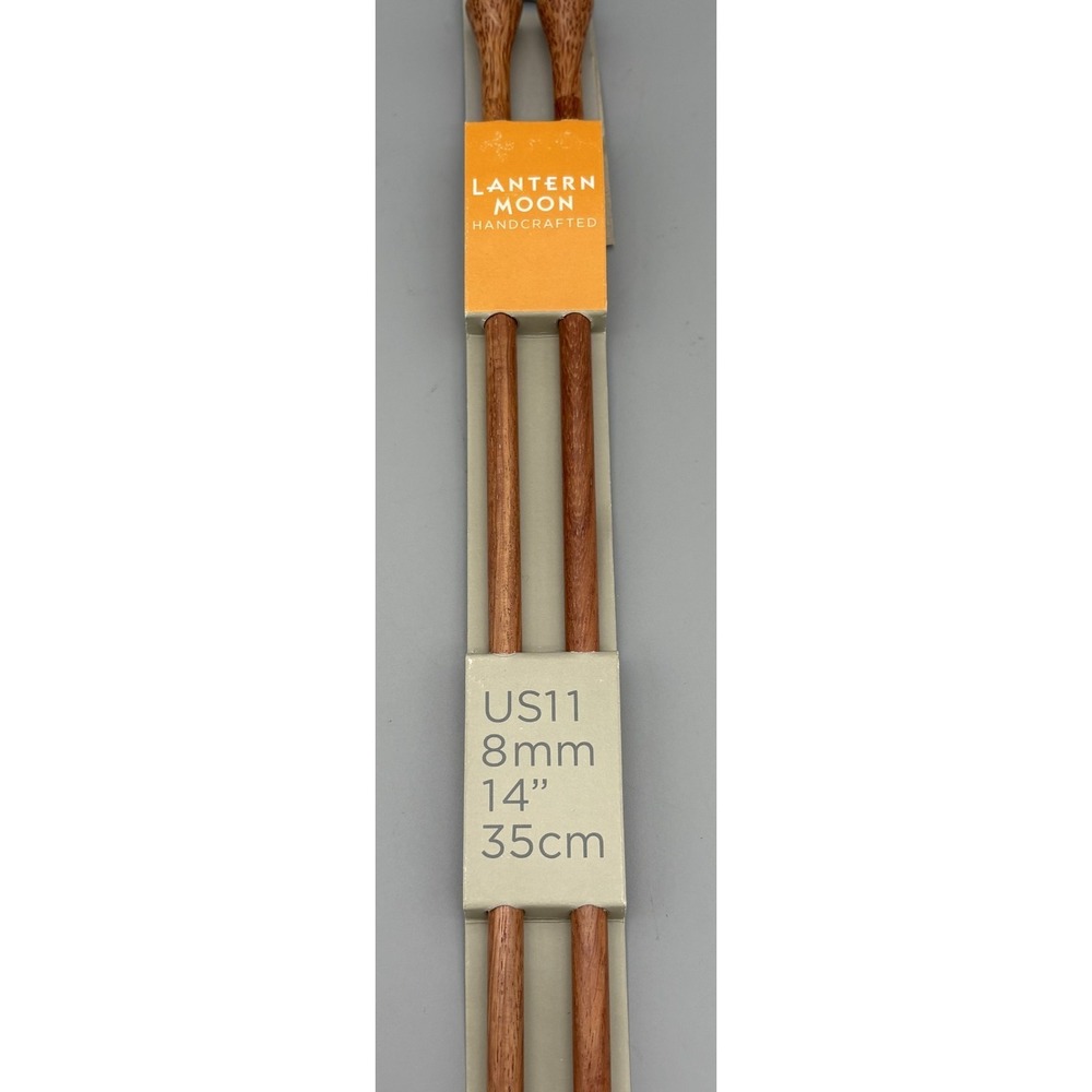 Lantern Moon Handcrafted Rosewood Crochet Knitting Needles US 11 8mm 14" 35cm